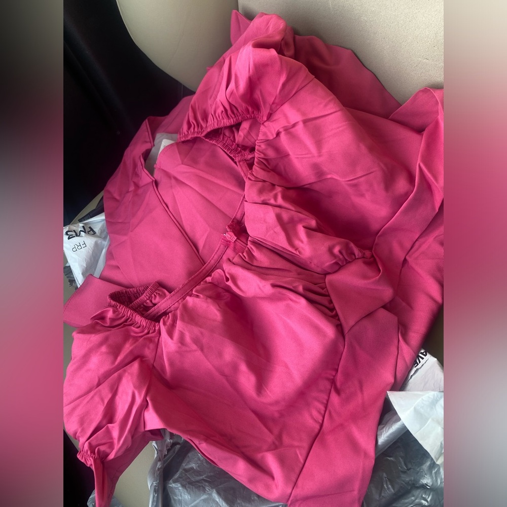 Pink Off The Shoulder Romper, Amazon find!